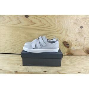 New Ecco Sneakers Womens 41 Soft 8 Gray Wild Dove Leather Shoes 3 Strap